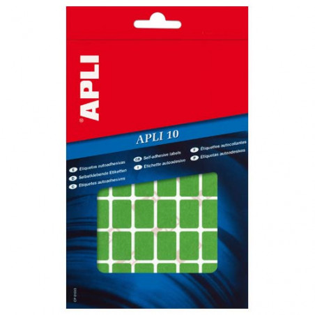 ETIQUETES APLI-10 COL. 025x040 VERD (128u)