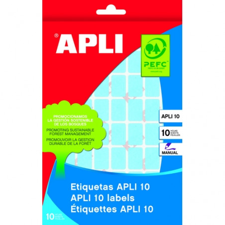 ETIQUETES APLI-10 COL. DIAM. 10 BLAU (1008u)