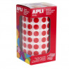 ETIQUETES APLI GOMETS ROTLLO 10mm ø VERMELL (5.192u) APL04853