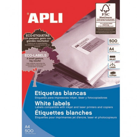 ZZ ETIQUETAS AUTOADHESIVAS IMPRESORA DINA/4 CAJA500