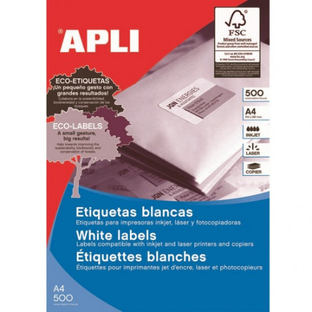 ZZ ETIQUETAS AUTOADHESIVAS IMPRESORA DINA/4 CAJA500