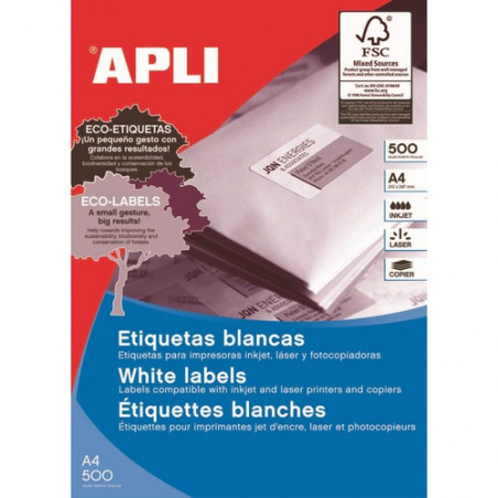 ZZ ETIQUETAS AUTOADHESIVAS IMPRESORA DINA/4 CAJA500