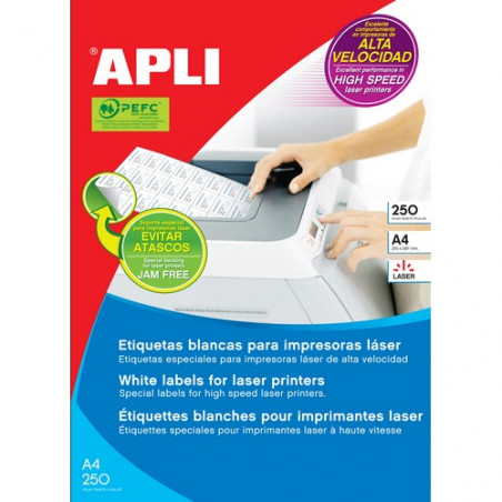 Etiquetas adhesivas especial láser A4 105 x 148 mm