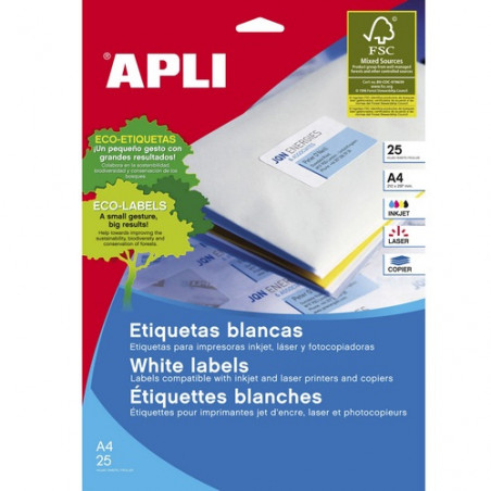 ETIQUETES A4 (0178x0100) (025f/270ef) APL10197 CRR
