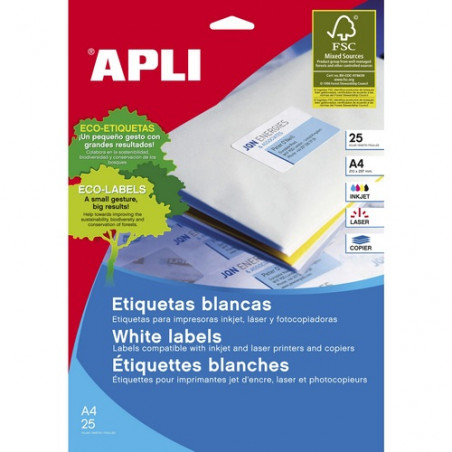 ETIQUETES A4 (0254x0100) (025f/189ef) APL10198CR R