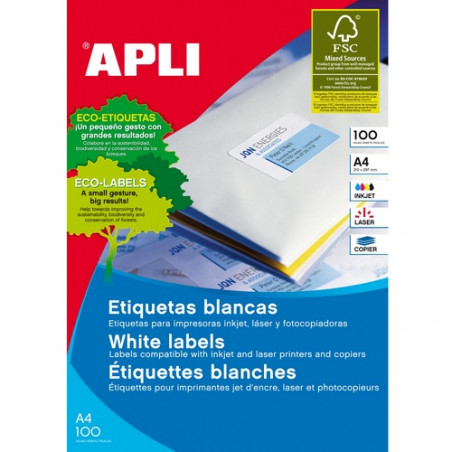 ETIQUETES A4 (0646x0338) (100f/24ef) APL01263