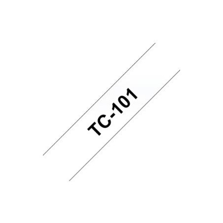 CINTA BROTHER TC101 12MM NEGRE/TRANSPARENT