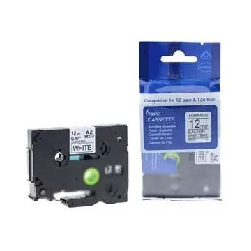CINTA C BROTHER TZ231 12mm NEGRE/BLANC