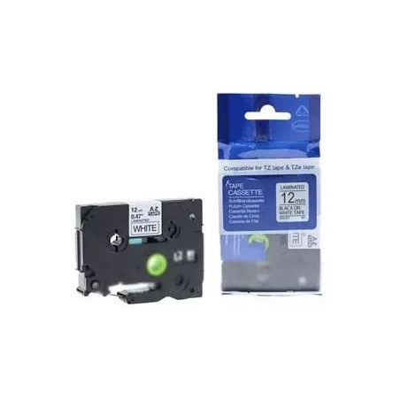 CINTA C BROTHER TZ231 12mm NEGRE/BLANC