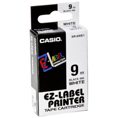 CINTA C CASIO LABEL-P. IR-  9 NEGRE/BLANC CAS9WE