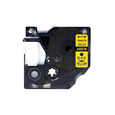 CINTA C DYMO D1 12MM NEGRE/GROC DYM45018