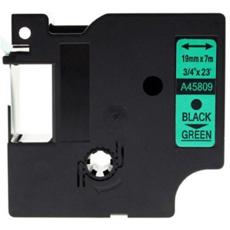 CINTA C DYMO D1 19MM NEGRE/VERD DYM45809 / 072890