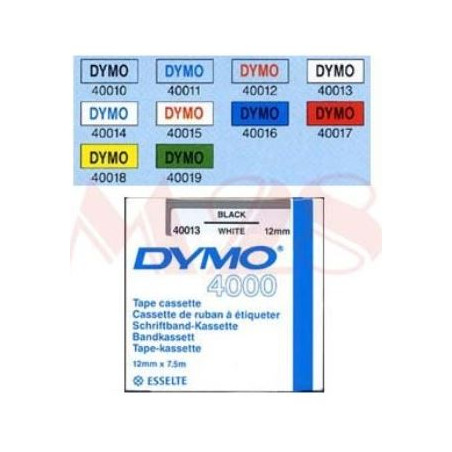 CINTA DYMO 4000 12MM NEGRE/BLANC       (ABO)