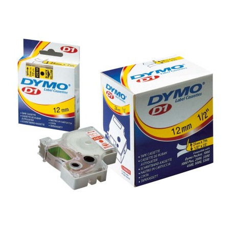 CINTA DYMO D1 12MM NEGRE/OR 45023