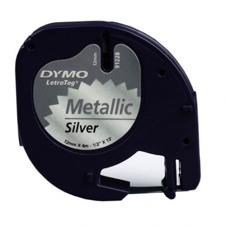 CINTA DYMO TAG MET. NEGRE/PLATA DYM91208