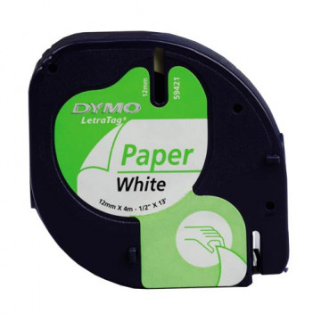CINTA DYMO TAG PAP. NEGRE/BLANC DYM91200