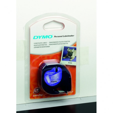 CINTA DYMO TAG PLA. NEGRE/TRANSPARENT DYM12267