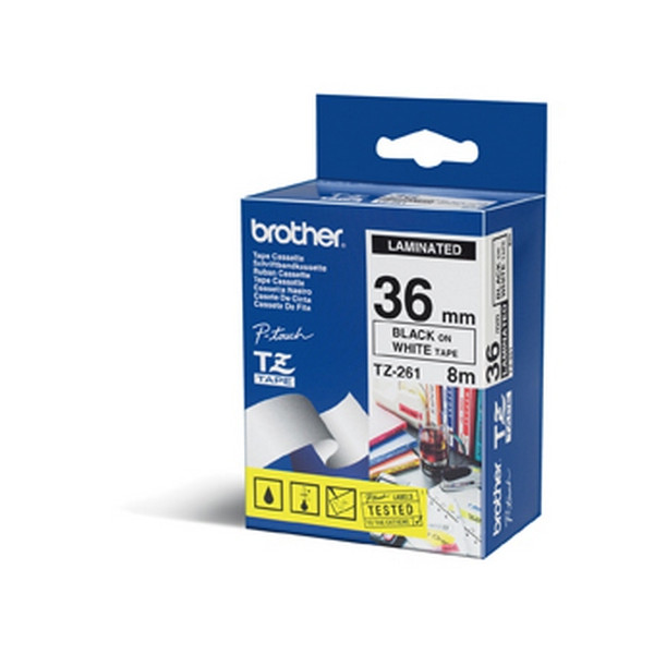 Cinta Laminada 36mm. x 8m. bco.-negro rotuladora Cinta Laminada 36mm. x 8m. bco.-negro rotuladora