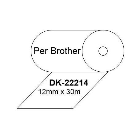 ETIQUETES C BROTHER (012x30m) Continu DK22214