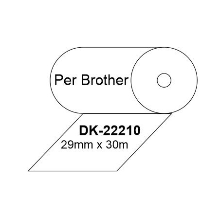 ETIQUETES C BROTHER (029x30m) Continu DK22210