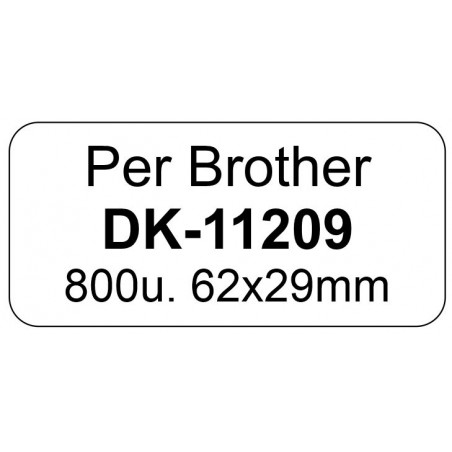 ETIQUETES C BROTHER (062X029) 800u DK11209