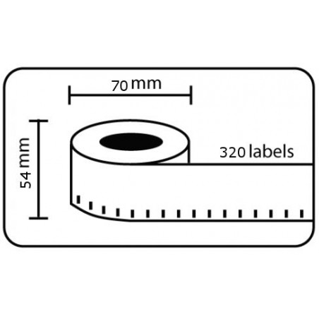 ETIQUETES C DYMO LW 54x70 (1x320u.) S0722440/99015