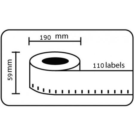 ETIQUETES C DYMO LW 59x190 (1x110u.) S0722480/99019