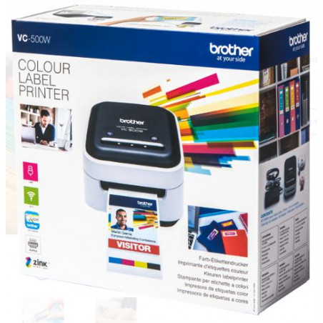 ETIQUETADORA TERMICA BROTHER COLOR VC500W ample 50mm