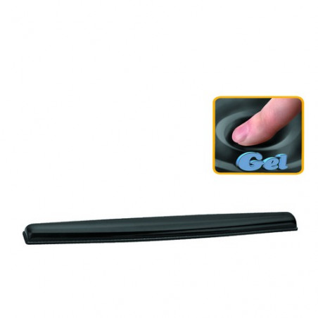 Reposamuñecas teclado gel Cristal negro Fellowes
