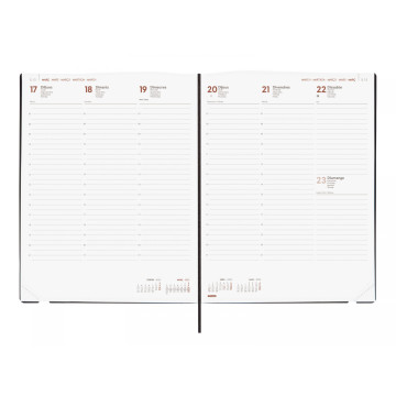 Agenda encuadernada S/V Y12 210x270mm Dynamic Mara Negro catalán Finocam