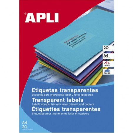 ETIQUETES A4 (2100x2970) (020f/01ef) APL01225 TRA