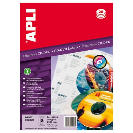 ETIQUETES A4 (D114) (010f/02ef) APL02928 CD GLFOTO