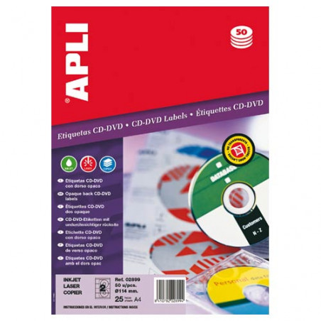ETIQUETES A4 (D114) (025f/02ef) APL02899 CD OPACA