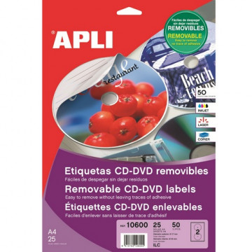 ETIQUETES A4 (D117) (025f/02ef) APL10600 CD R