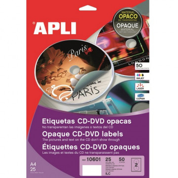 ETIQUETES A4 (D117) (025f/02ef) APL10601 CD OPACO