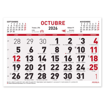 CALENDARI FALDILLA M/V 210x150 SP (MYRGA 1592)