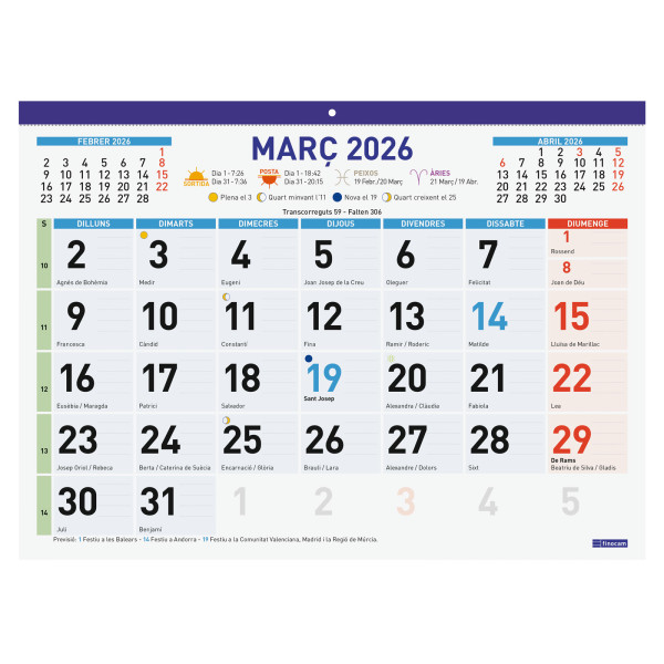 CALENDARI FALDILLA M/V 430x310 APU CATALA FINOCAM (F94)