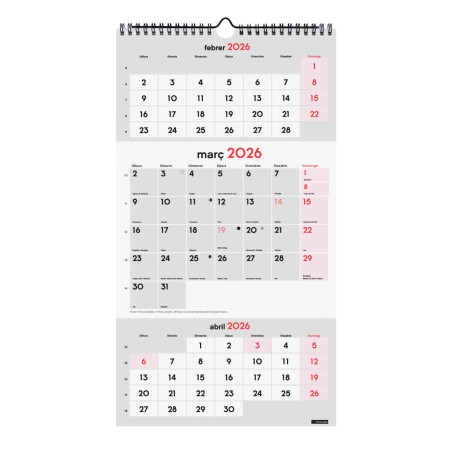 CALENDARI PARED ESP. 3M/V 265X480 APU CAT