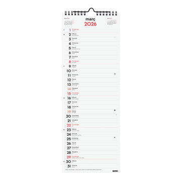 CALENDARI PARED ESP. M/V 155x430 APU. CAT FINOCAM
