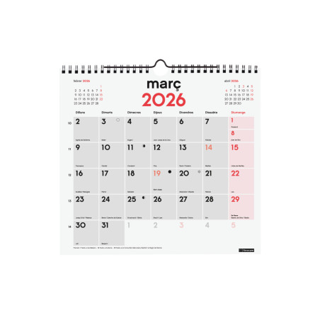 CALENDARI PARED ESP. M/V 265x245 APU. CAT FINOCAM