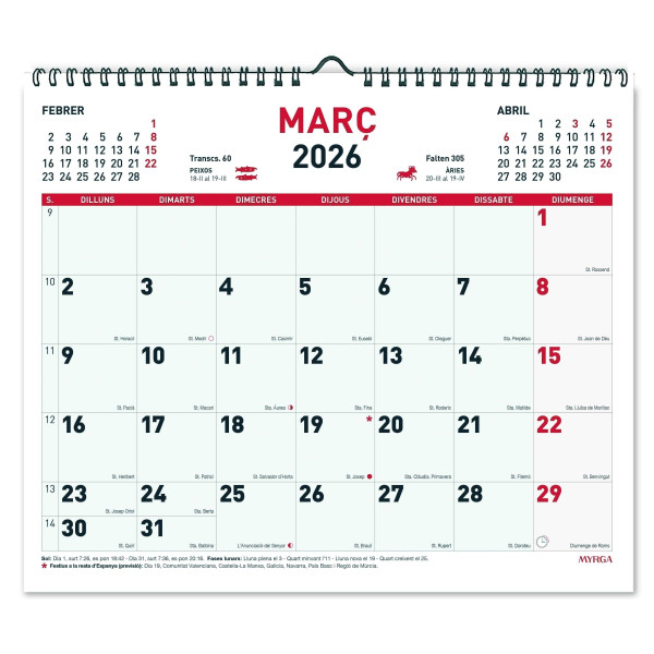 CALENDARI PARED ESP. M/V 300x247 APU.CAT (MYRGA 1644)