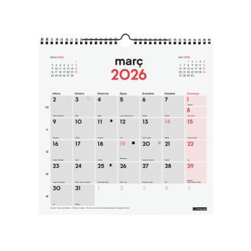 CALENDARI PARED ESP. M/V 300x300 APU. CAT FINOCAM