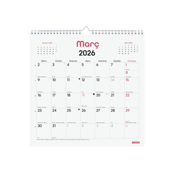 CALENDARI PARED ESP. M/V 300x300 APU. CAT FINOCAM CHIC PASTEL