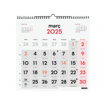 CALENDARI PARED ESP. M/V 300x300 CAT FINOCAM