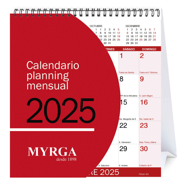 CALENDARI TAULA ESP. M/V 150x200 ESP SP MYRGA 1598 CALENDARI TAULA ESP. M/V 150x200 ESP SP MYRGA 1598