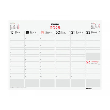 CALENDARI VADE ENCOLAT S/V 420x305 APU. CAT FINOCAM