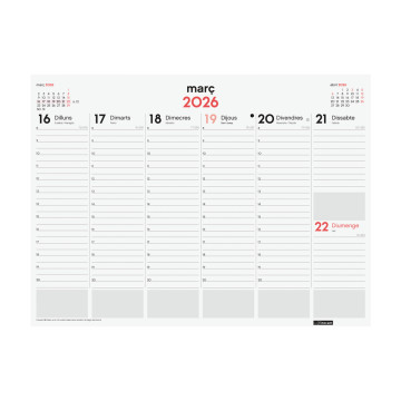 CALENDARI VADE ENCOLAT S/V 420x305 APU. CAT FINOCAM