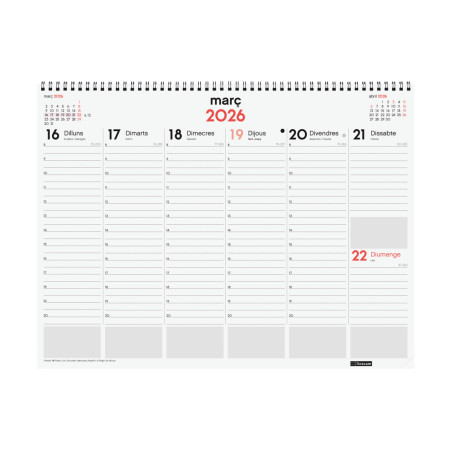CALENDARI VADE ESP. S/V 420x305 APU. CAT FINOCAM