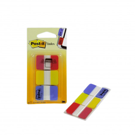 BANDERETES 25mm VM+GR+BL POST-IT 686 RIGID (3x22u)