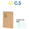 BLOC ESP. RECICLAT A5 C.5 (100f) 80gr ECO
